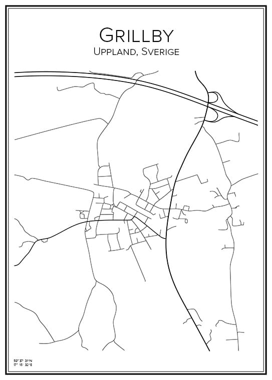 Stadskarta över Grillby