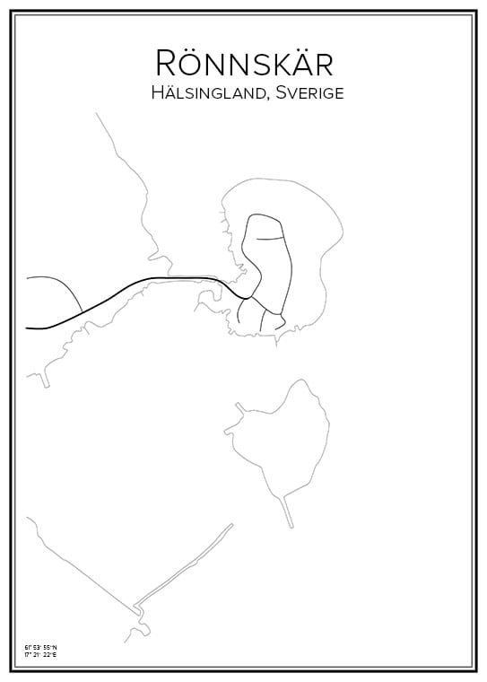 Stadskarta över Rönnskär