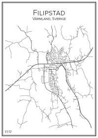 Stadskarta över Filipstad