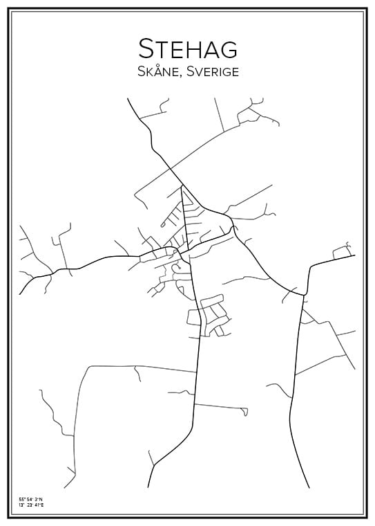 Stadskarta över Stehag