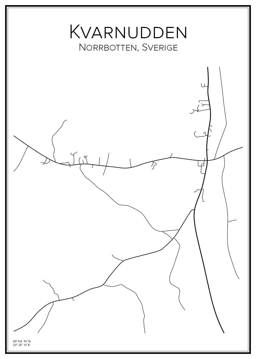 Stadskarta över Kvarnudden