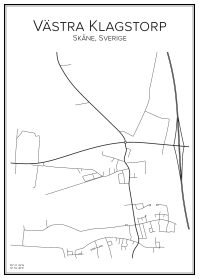 Stadskarta över Västra klagstorp