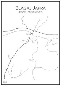 Stadskarta över Blagaj Japra