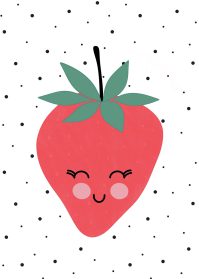 jordgubbe-poster till barnrummet