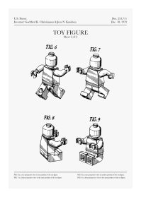 Patentritning - Lego Poster