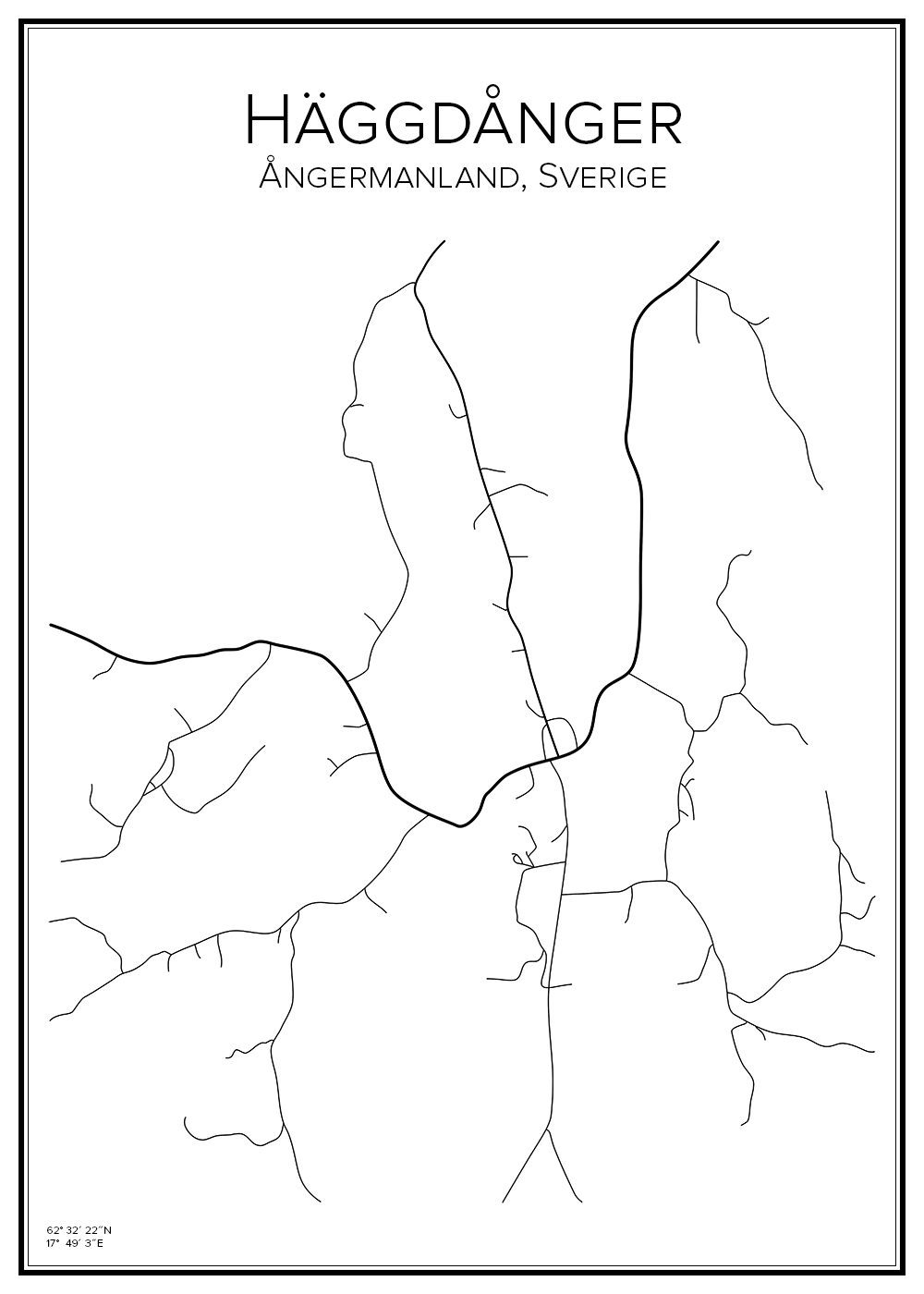 Stadskarta över Häggdånger