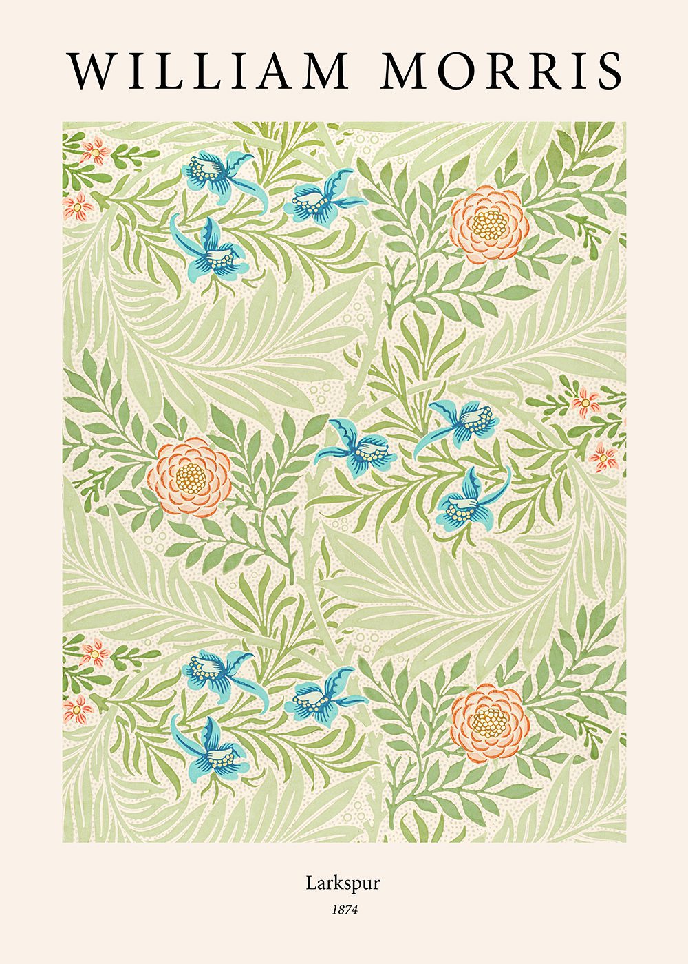 William Morris Larkspur Stadskartor Och Grafiska Posters William Morris Larkspur Stadskartor Och Grafiska Posters