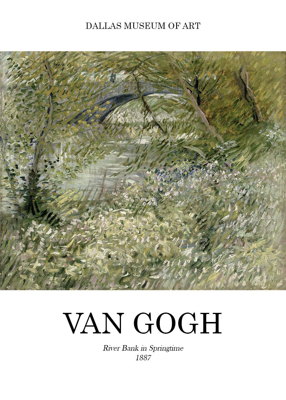 River Bank in Springtime van Gogh Poster