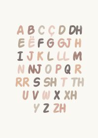 Albanska alfabetet Poster till barnrummet