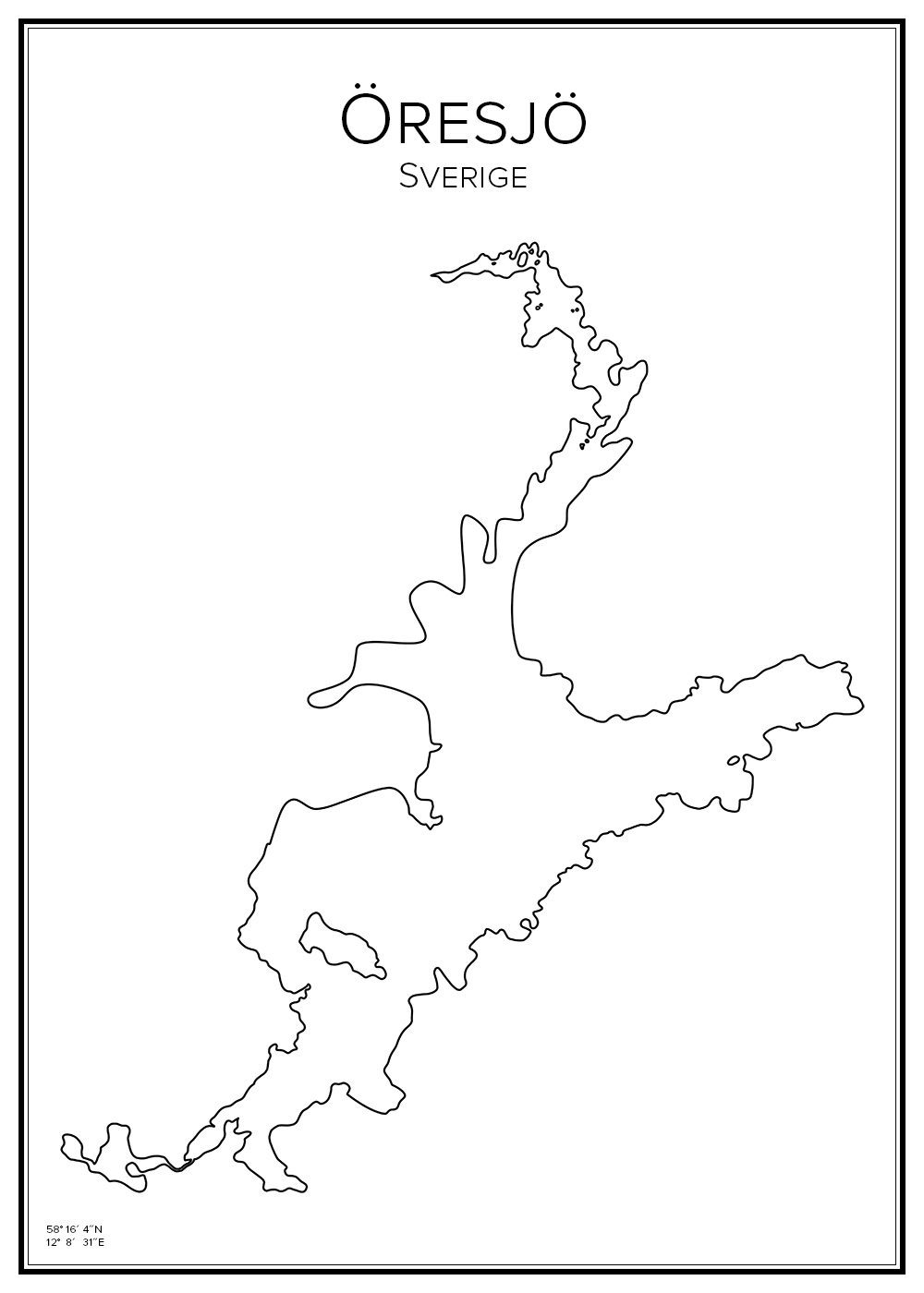 Karta över Öresjö