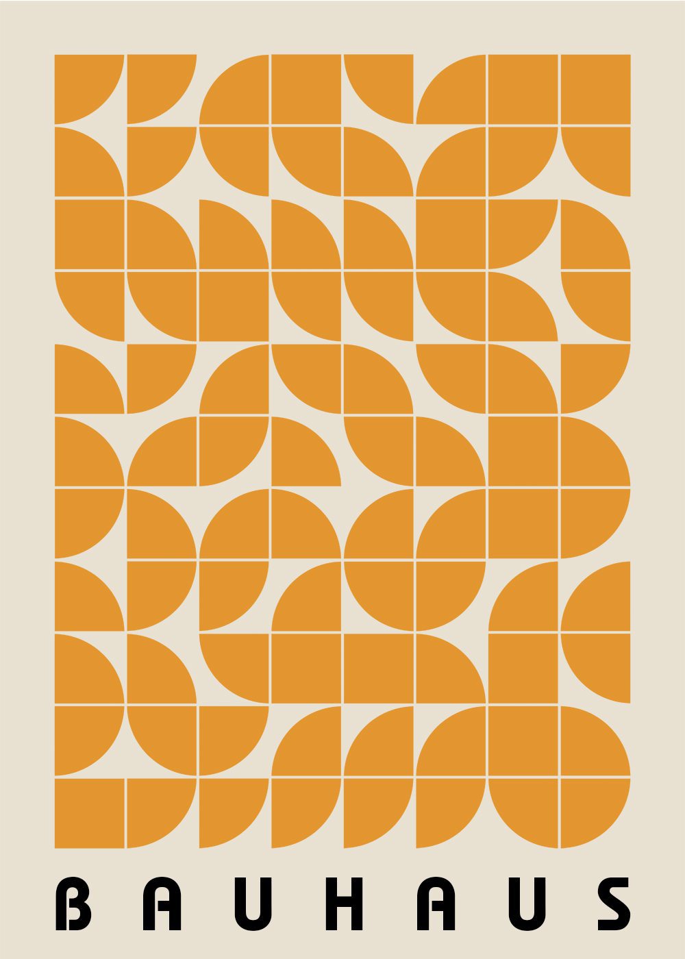 Bauhaus Poster Orange No1