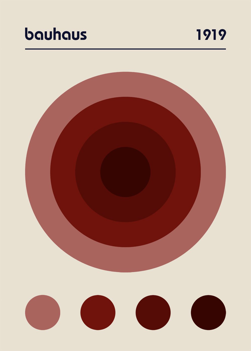 Bauhaus Red Poster