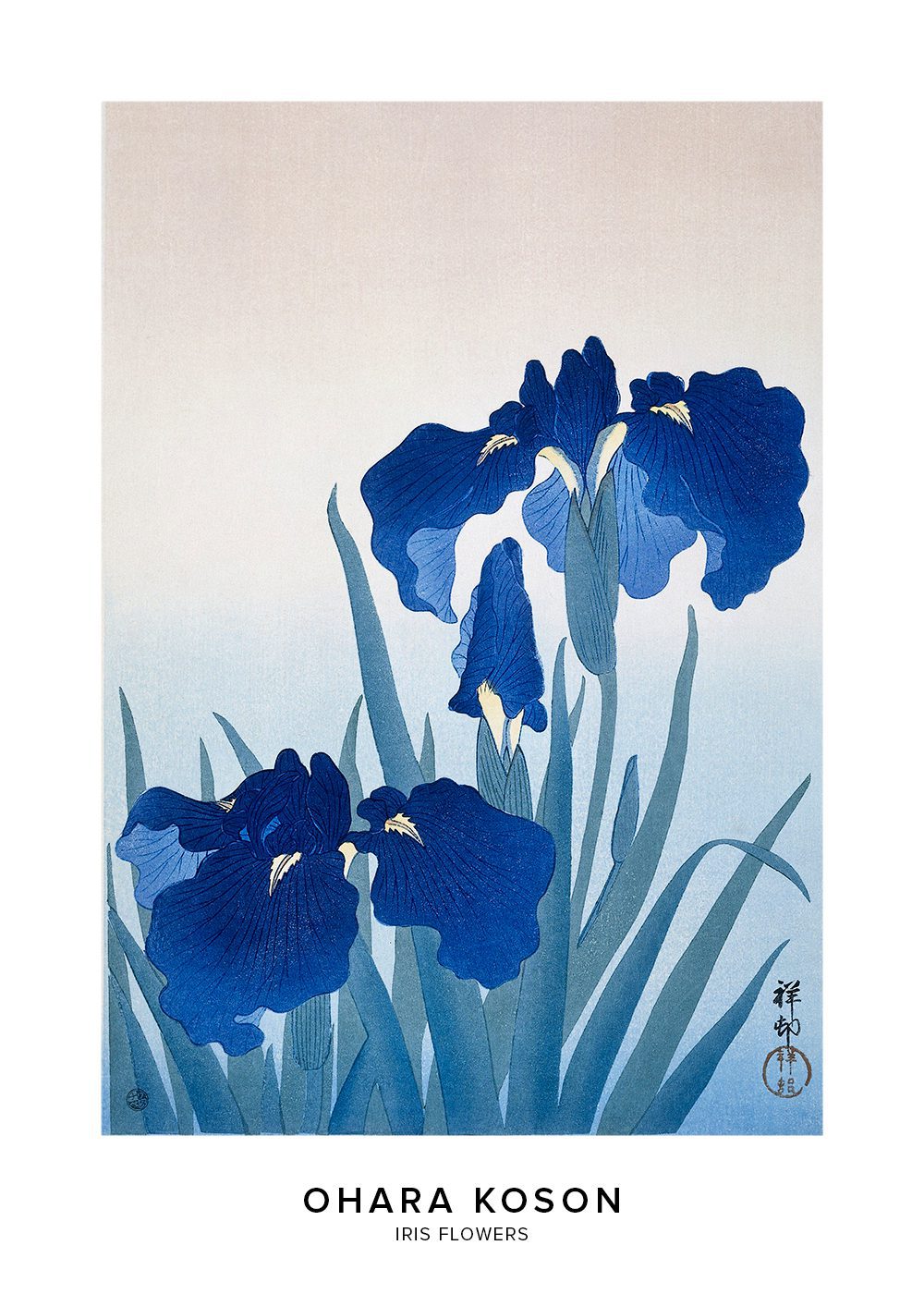 Iris flowers Ohara Koson Poster